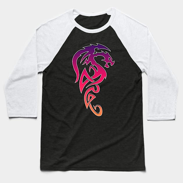 Tattoo Gradient Dragon Baseball T-Shirt by igyanatyan